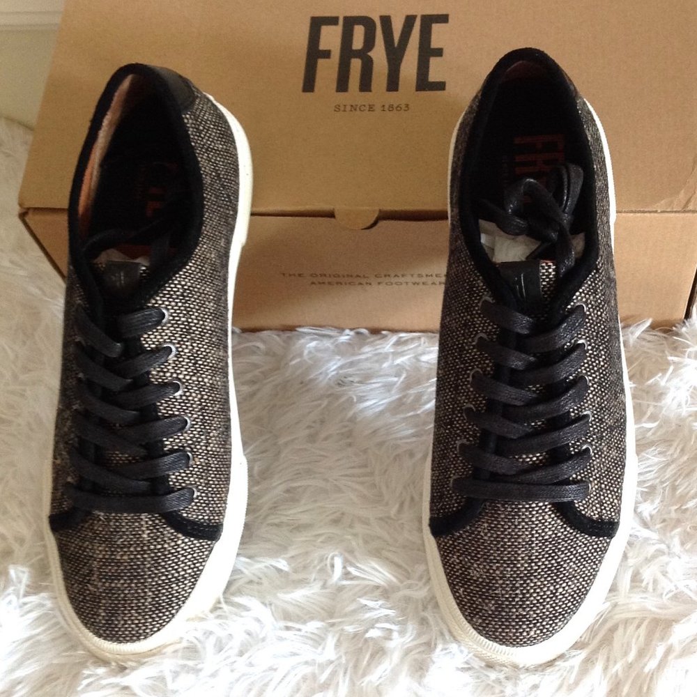 Frye Gia Canvas Low Lace Sneakers - Picture 4 of 12